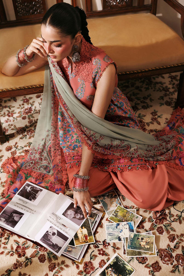 3 Pc Unstitched Embroidered Linen Suit