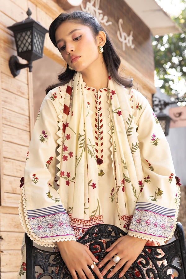 3 Pc Unstitched Printed Lawn Suit