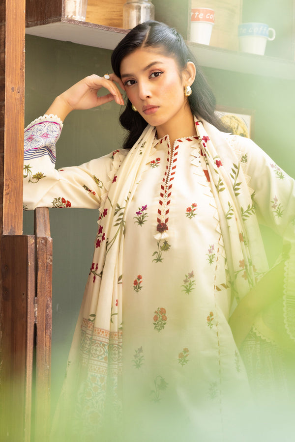 3 Pc Unstitched Printed Lawn Suit