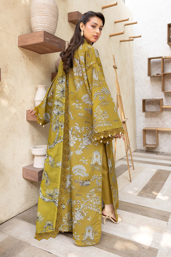 3 Pc Unstitched Printed Lawn Suit
