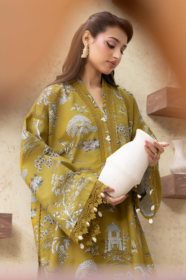 3 Pc Unstitched Printed Lawn Suit