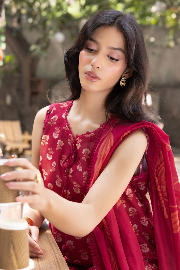 3 Pc Unstitched Printed Lawn Suit