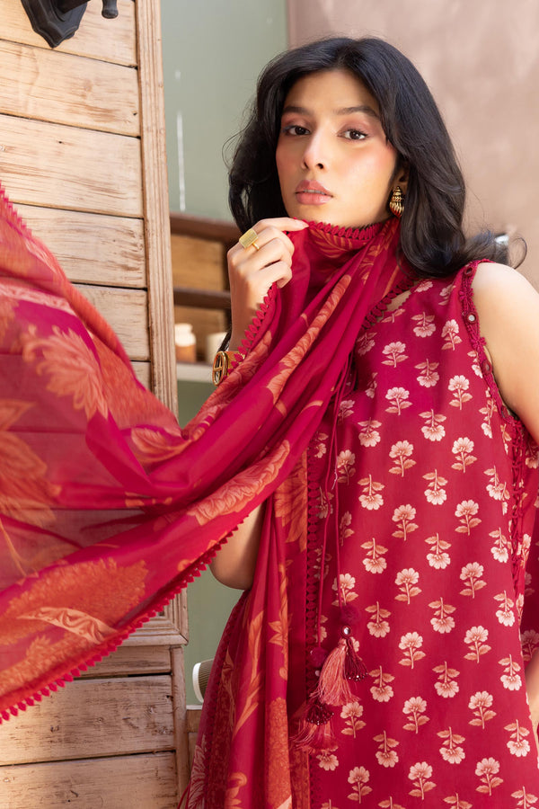 3 Pc Unstitched Printed Lawn Suit