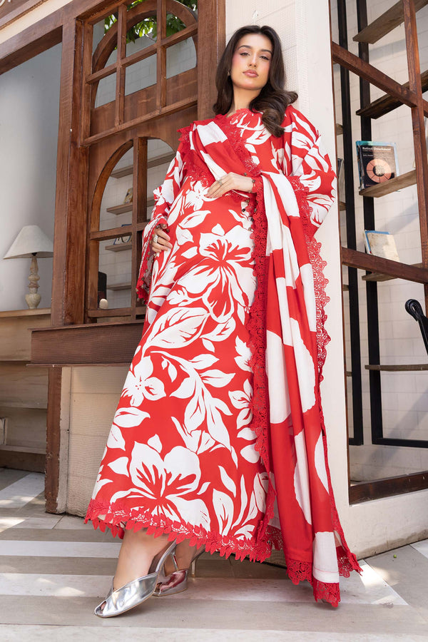 3 Pc Unstitched Printed Lawn Suit