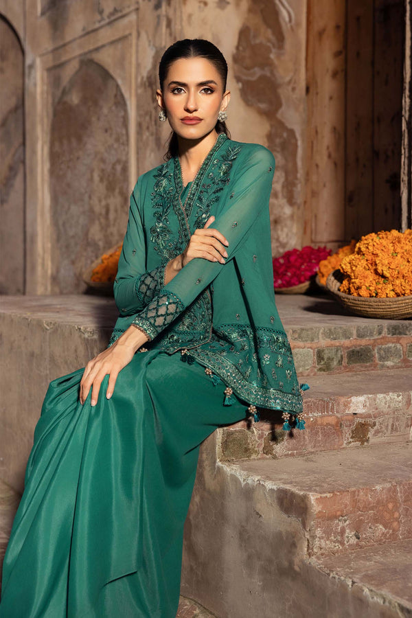 3 Pc Unstitched Embroidered Organza Suit
