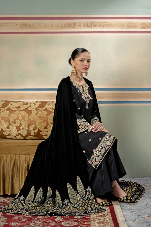 3 Pc Unstitched DyedRaw Sik Suit | MB-USW24-601