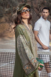 Unstitched Linen DL-1003-Olive Green