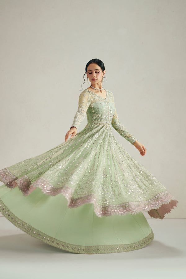 Seafoam Green Pishwas Set