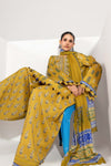 3 Pc Unstitched Embroidered Lawn Suit