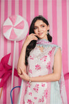 3 Pc Unstitched Embroidered Lawn Suit