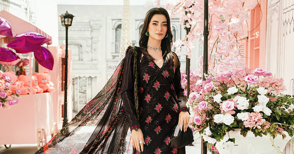 3 Piece Unstitched Embroidered Lawn Suit | MPT-2601-B