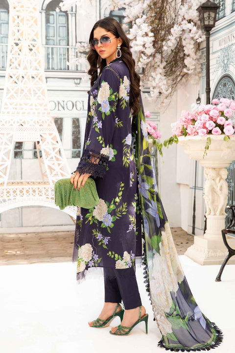 3 Piece Unstitched Embroidered Lawn Suit | MPT-2602-B