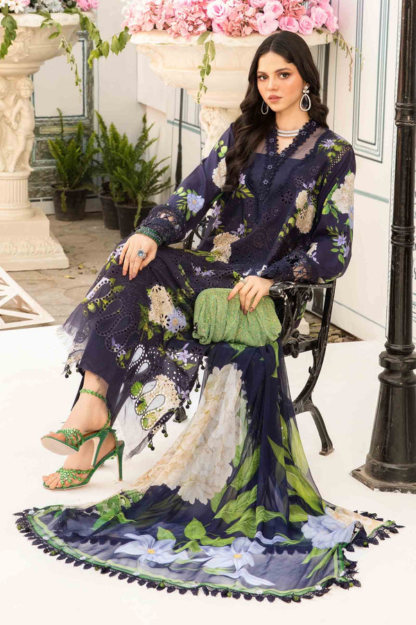 3 Piece Unstitched Embroidered Lawn Suit | MPT-2602-B
