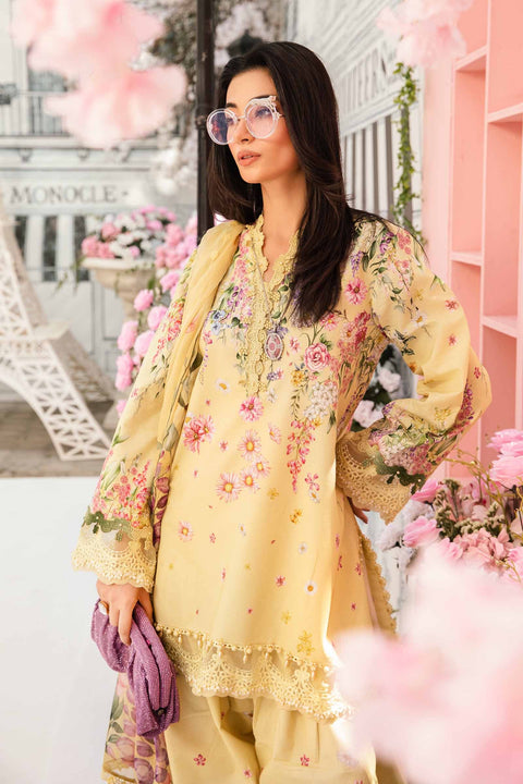 3 Piece Unstitched Embroidered Lawn Suit | MPT-2603-A