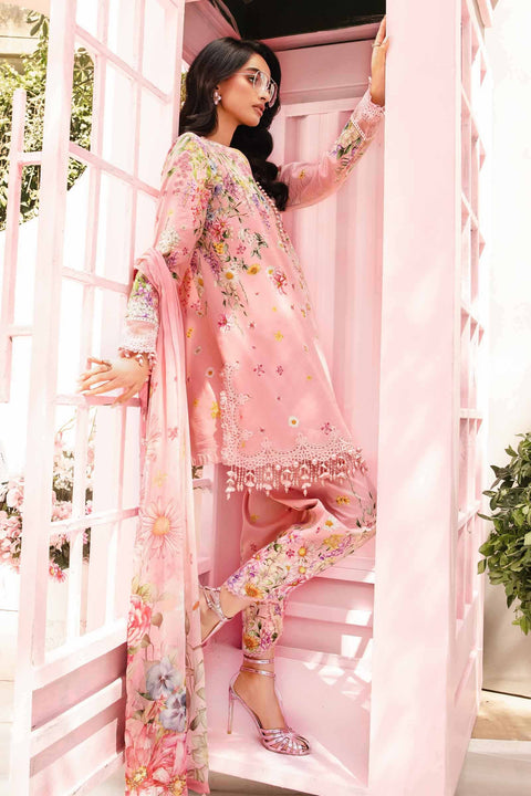 3 Piece Unstitched Embroidered Lawn Suit | MPT-2603-B