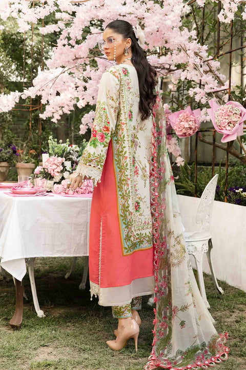 3 Piece Unstitched Embroidered Lawn Suit | MPT-2605-A