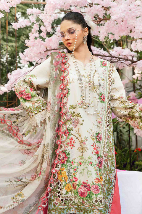 3 Piece Unstitched Embroidered Lawn Suit | MPT-2605-A