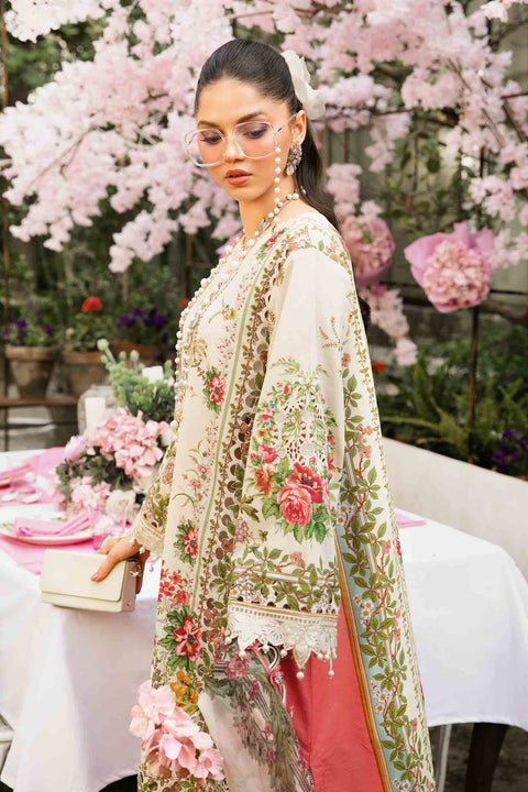 3 Piece Unstitched Embroidered Lawn Suit | MPT-2605-A