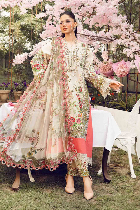 3 Piece Unstitched Embroidered Lawn Suit | MPT-2605-A