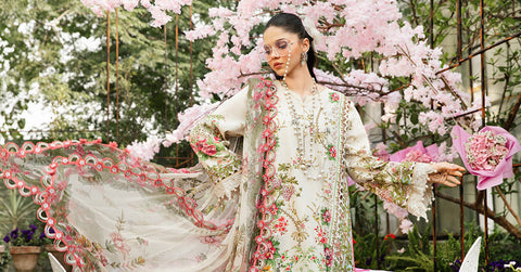 3 Piece Unstitched Embroidered Lawn Suit | MPT-2605-A