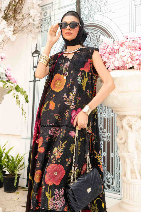 3 Piece Unstitched Embroidered Lawn Suit | MPT-2607-B