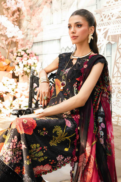3 Piece Unstitched Embroidered Lawn Suit | MPT-2607-B