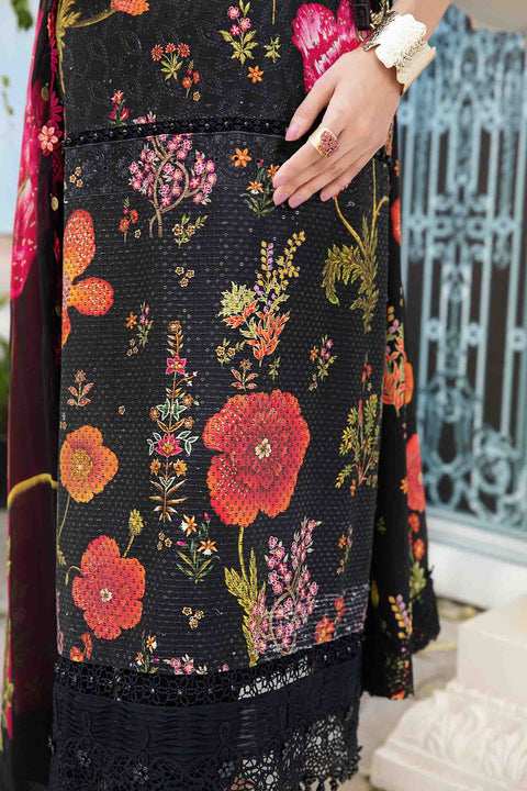 3 Piece Unstitched Embroidered Lawn Suit | MPT-2607-B