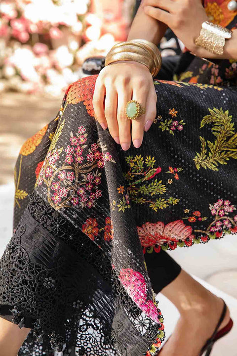 3 Piece Unstitched Embroidered Lawn Suit | MPT-2607-B