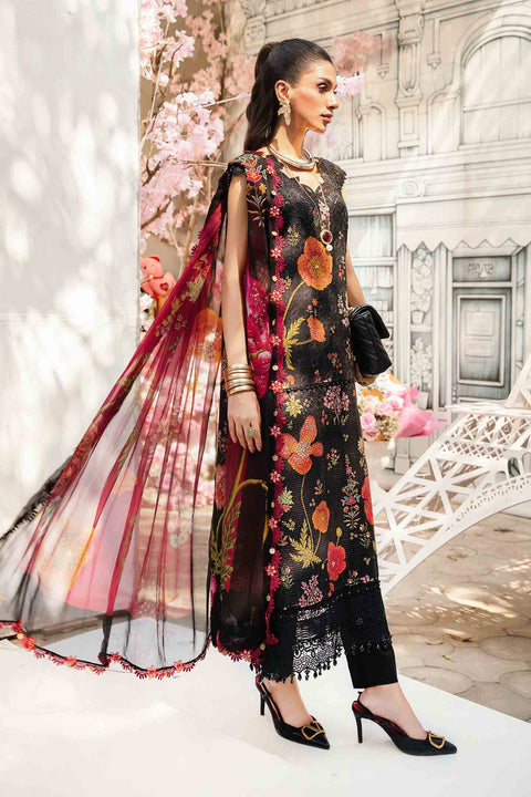 3 Piece Unstitched Embroidered Lawn Suit | MPT-2607-B