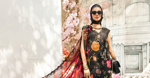 3 Piece Unstitched Embroidered Lawn Suit | MPT-2607-B