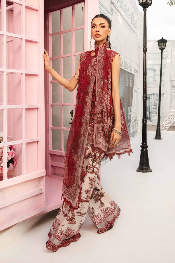 3 Piece Unstitched Embroidered Lawn Suit | MPT-2608-A