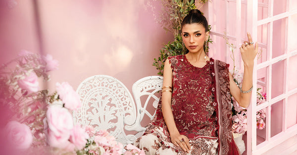 3 Piece Unstitched Embroidered Lawn Suit | MPT-2608-A