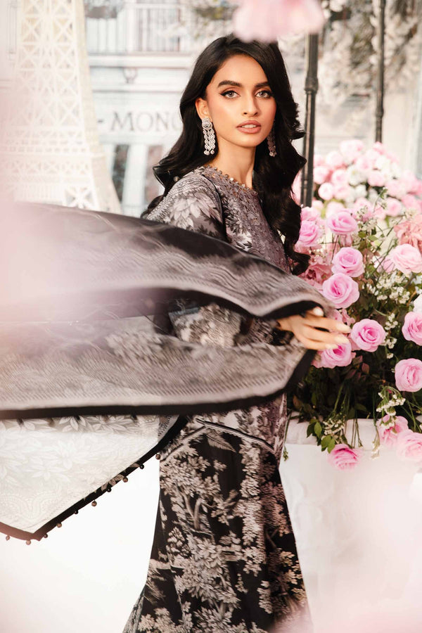 3 Piece Unstitched Embroidered Lawn Suit | MPT-2608-B