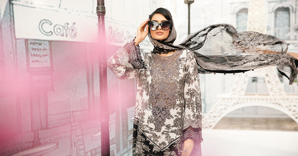 3 Piece Unstitched Embroidered Lawn Suit | MPT-2608-B