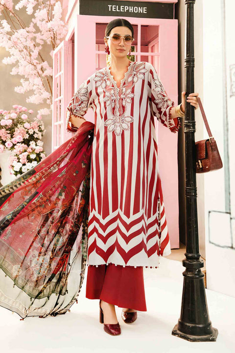 3 Piece Unstitched Embroidered Lawn Suit | MPT-2609-A