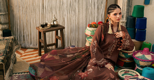 3 Piece Unstitched Embroidered Dobby Linen Suit