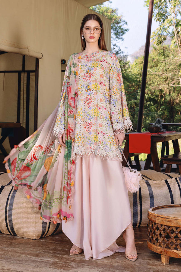 3 Piece Unstitched Embroidered Lawn Suit