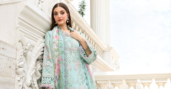 3 Piece Unstitched Embroidered Lawn Suit