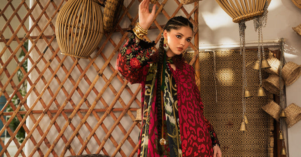 3 Piece Unstitched Embroidered Linen Suit