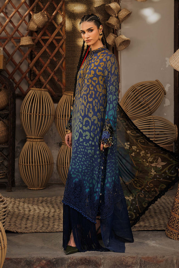 3 Piece Unstitched Embroidered Linen Suit