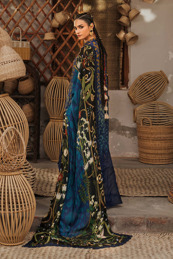 3 Piece Unstitched Embroidered Linen Suit