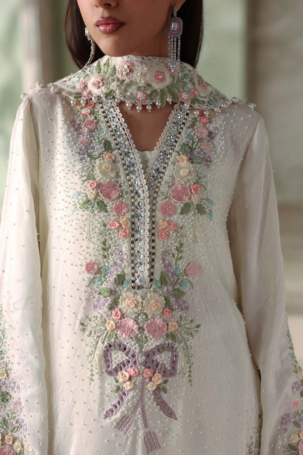 3 Piece Unstitched Embroidered Tusser Silk Suit