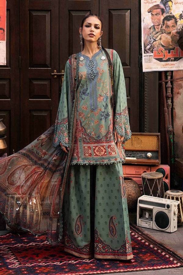 3 Piece Unstitched Embroidered Cambric Suit