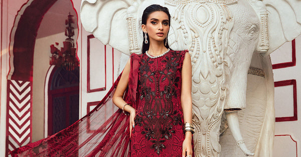 3 Piece Unstitched Embroidered Linen Suit | MPT-2702-A