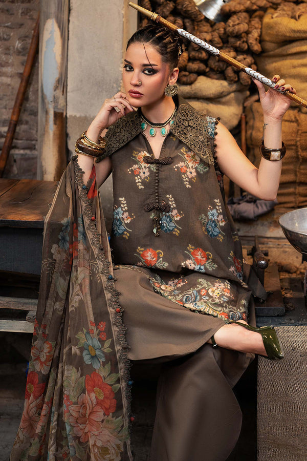 3 Piece Unstitched Embroidered Cambric Suit