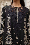 3 Piece Unstitched Embroidered Raw Silk Suit
