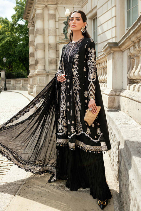 3 Piece Unstitched Embroidered Raw Silk Suit