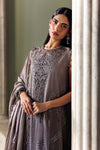 3 Piece Unstitched Embroidered Bell Raw Silk Suit