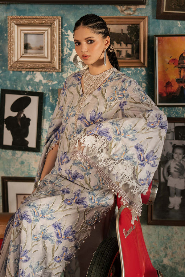 3 Piece Unstitched Embroidered Cambric Suit