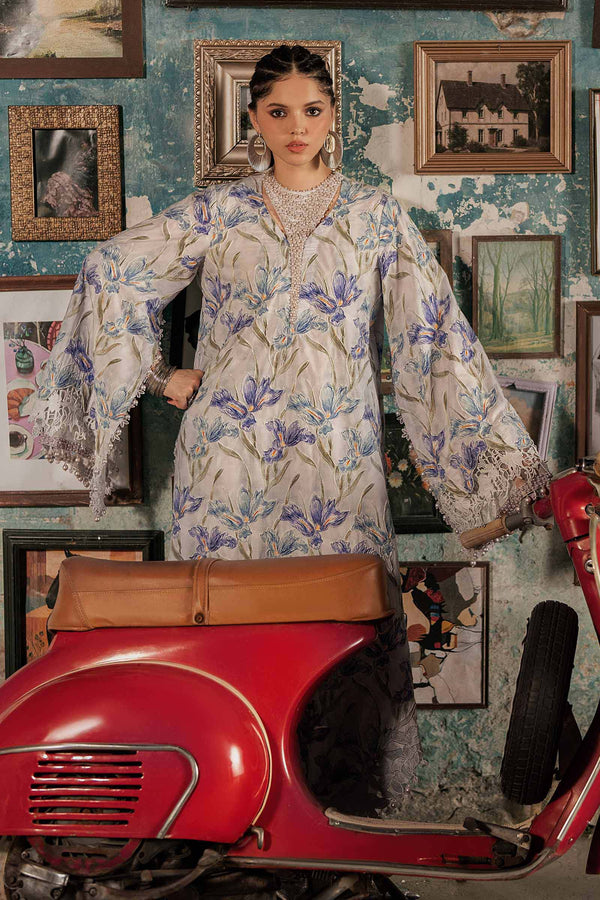 3 Piece Unstitched Embroidered Cambric Suit
